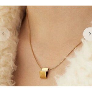 Jenny Bird All Love Pendant Necklace Gold Tone Dainty Delicate Minimalist